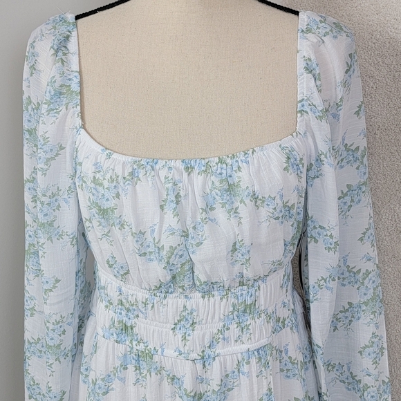 Trixxi NEW Women's XL Floral Cottagecore Prairie BOHO Flowy Long Sleeve Dress - Picture 4 of 15